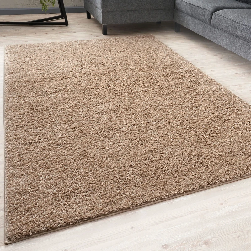 THE RUGS Living Room Rug - Shaggy Soft And Elegant Carpets For The Bedrooms And Kitchen, Easy To Clean, Many Different Sizes (200x290 cm, Beige)
