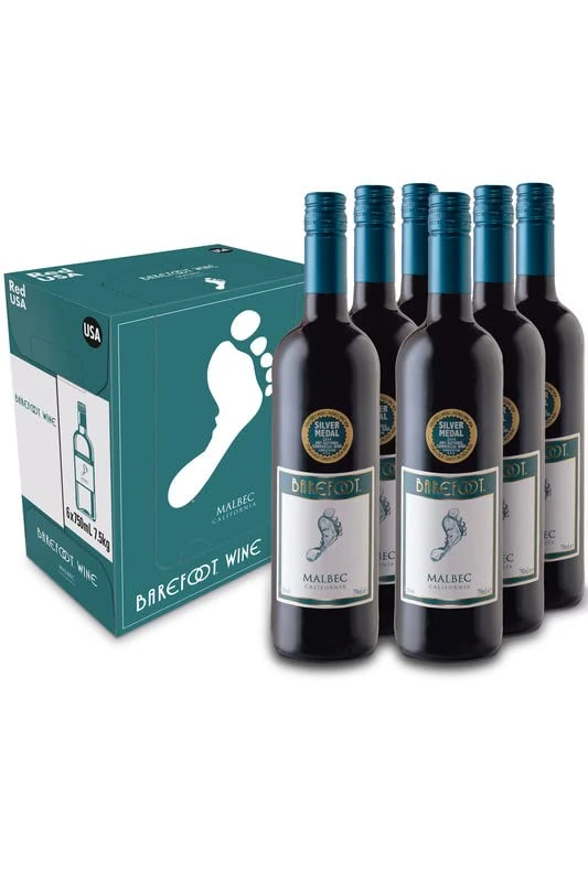 Barefoot Malbec, Californian Red Wine, 6x 750ml bottles - Image 1