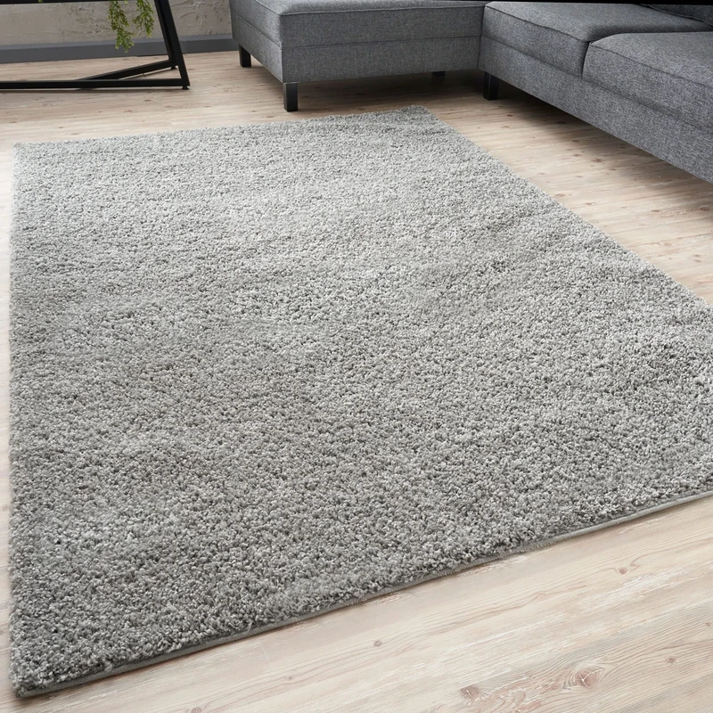 THE RUGS Living Room Rug - Shaggy Soft And Elegant Carpets For The Bedrooms And Kitchen, Easy To Clean, Many Different Sizes (180x270 cm, Grey)