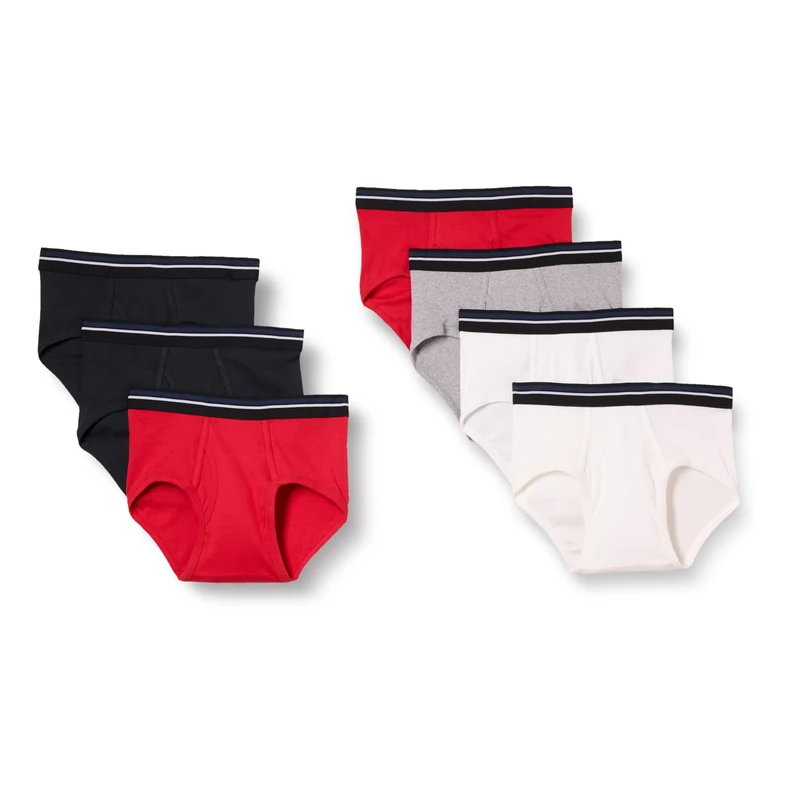 Amazon Essentials Men's Tag-Free Cotton Briefs - Pack of 7, XXL