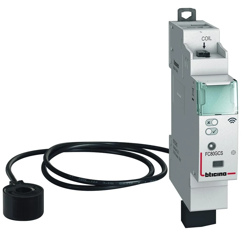 Bticino FC80GCS Smart DIN Connected Load Management Module for Monitoring Consumption of the Whole Electrical System, Food and Decharging Loads and Setting Scenarios