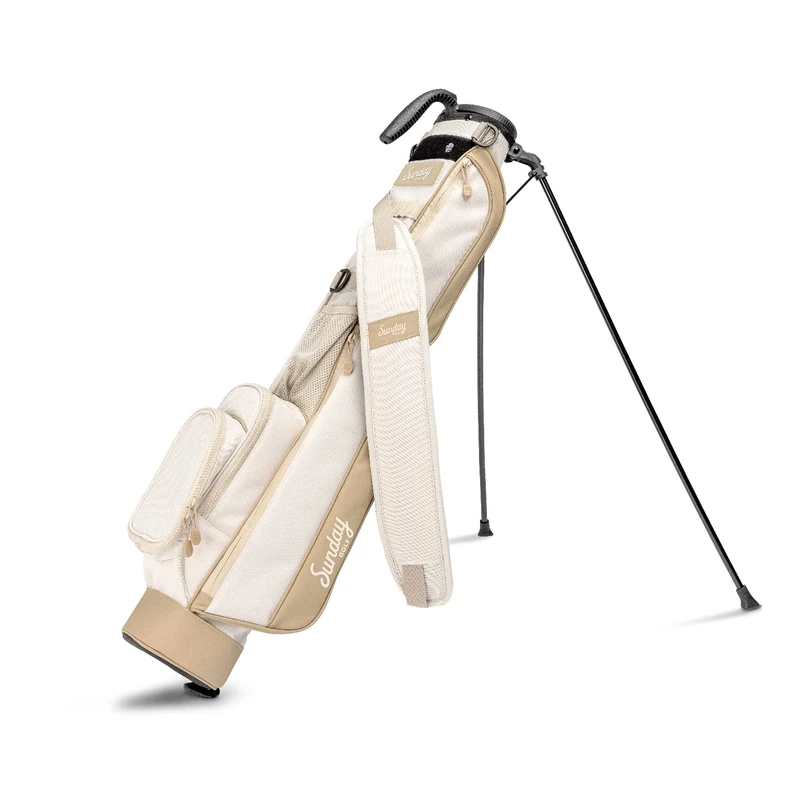 Sunday Golf Loma Bag - Lightweight Sunday Golf Bag with Strap and Stand – Easy to Carry Golf Bag – Golf Stand Bag for The Driving Range, Par 3 and Executive Courses, 31 Inches Tall (Toasted Almond)