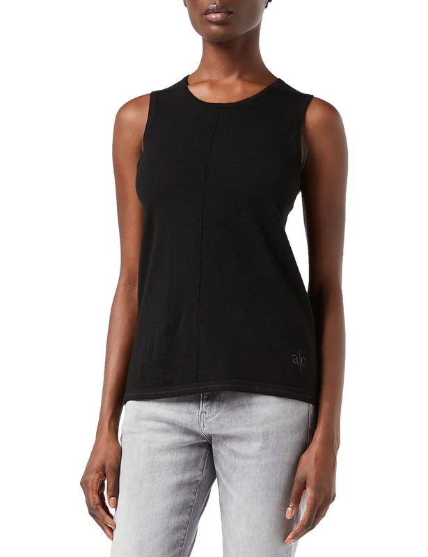 Active Cashmere Women's A|C Sport Performance Vest Sweater, Black, Medium
