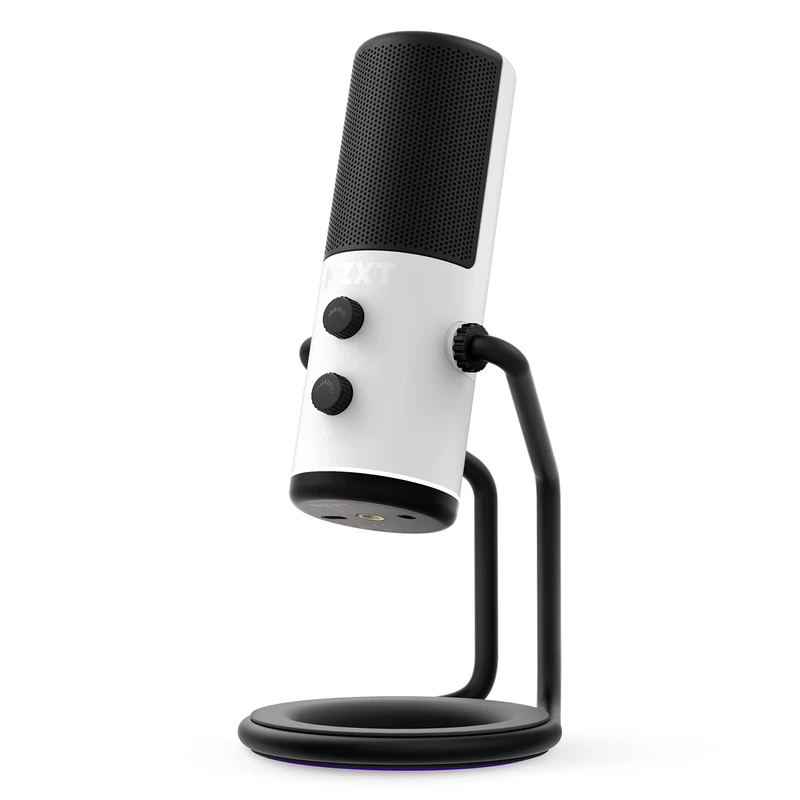 NZXT Capsule Microphone - AP-WUMIC-W1 - USB Streaming Microphone Audio - Unidirectional Cardioid Polar Pattern - High Resolution Voice Pickup – White