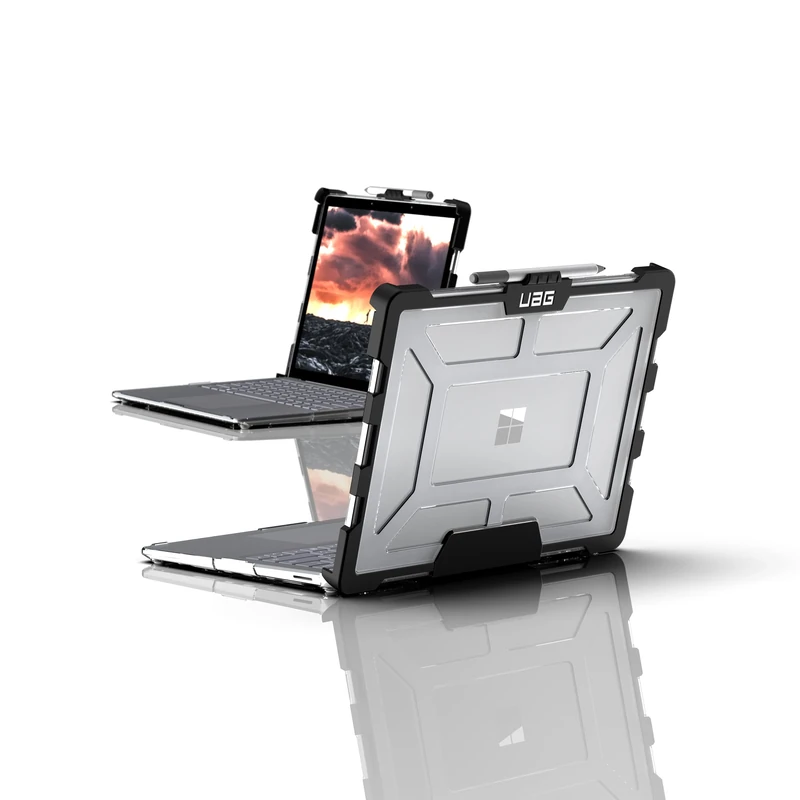 UAG Designed for Microsoft Surface Laptop 5 / 4 / 3 13.5" Case - Plasma Feather-Light Translucent Rugged Military Drop Tested Laptop Cover, Ice