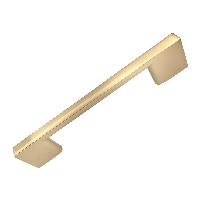 Southern Hills 5pc Brushed Gold Cabinet Pulls - 3.75" (96mm) Screw Spacing Gold Kitchen Cabinet Handles - Brass Drawer Pulls, Kitchen Cabinet Hardware - Champagne Gold Cabinet Pulls SH3229-96-NSG-5