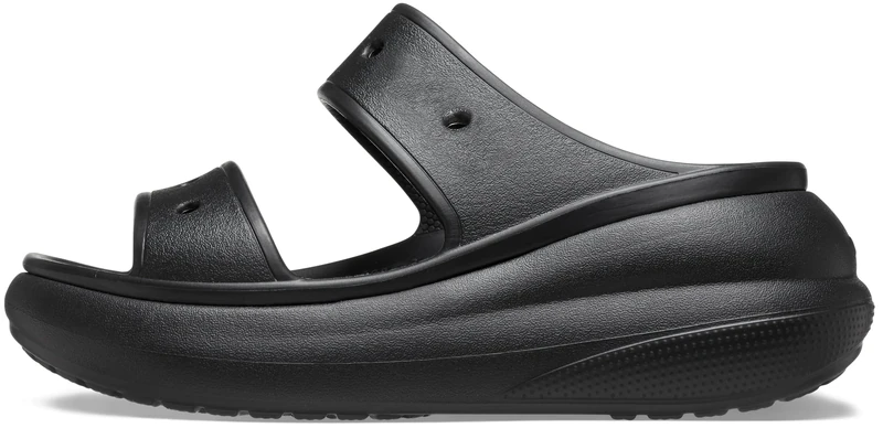 Crocs Unisex Adult Sandal, Crush Sandal, Black, 7 UK Men, 8 UK Women