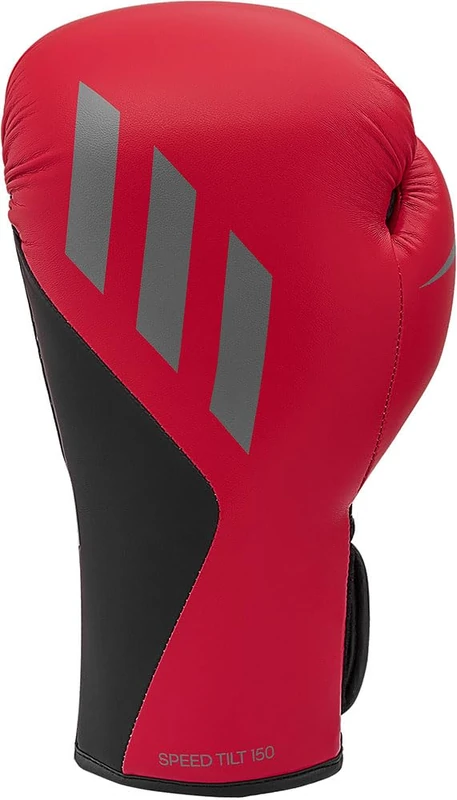 adidas Speed Tilt 150 Boxing Gloves with Innovative TILT® Technology, Red/Black, 12 oz - Image 1