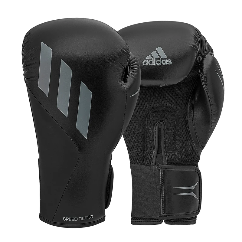 adidas Men's Tilt 150 Boxing Gloves, Black/Grey, 8 oz EU