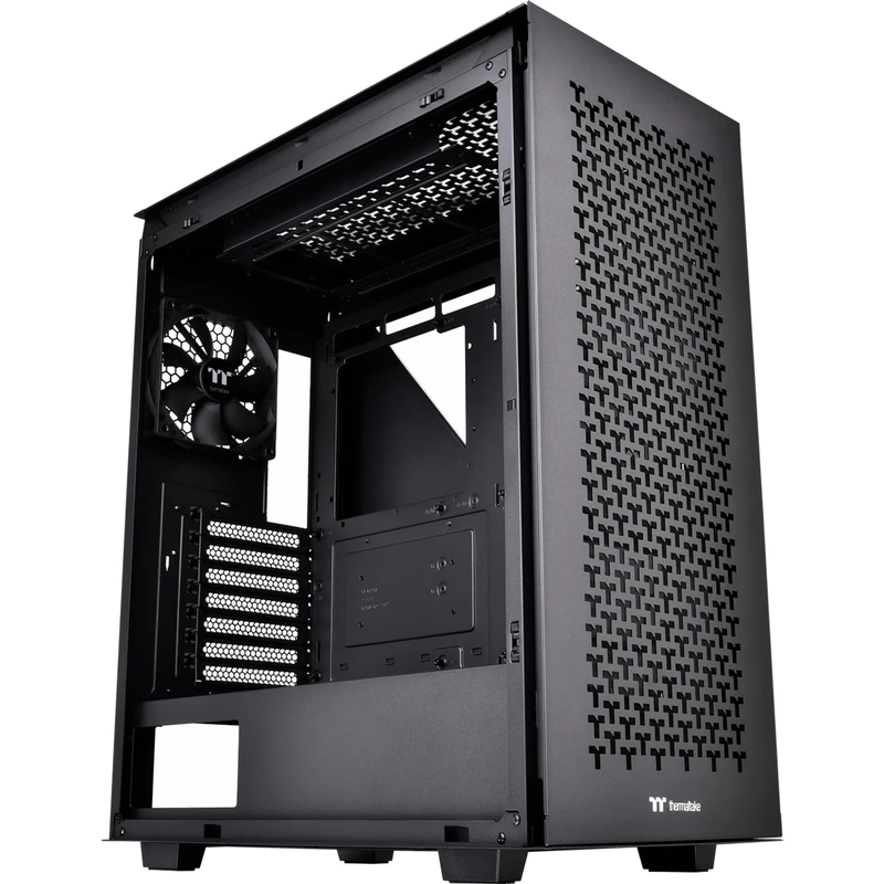 Thermaltake Divider 500 TG Air Black | Mid-Tower-ATX-PC-Gehäuse | 2 x gehärtetes 3mm Glasseitenteil | Mesh-Panel| schwarz