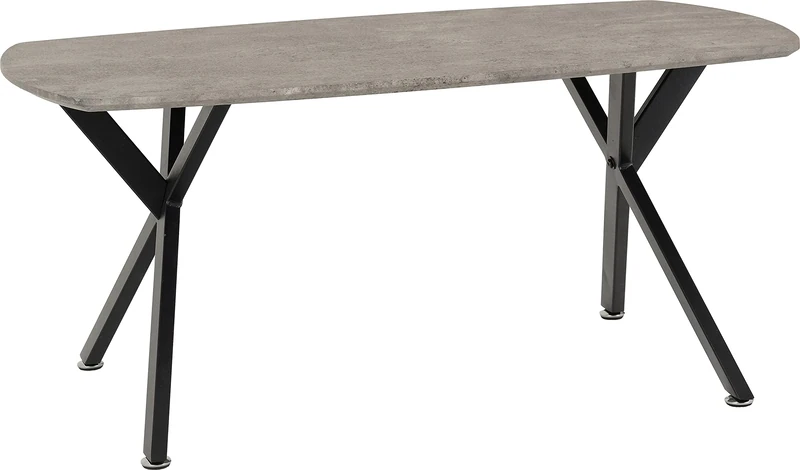 Seconique Athens Oval Coffee Table in Concrete Effect