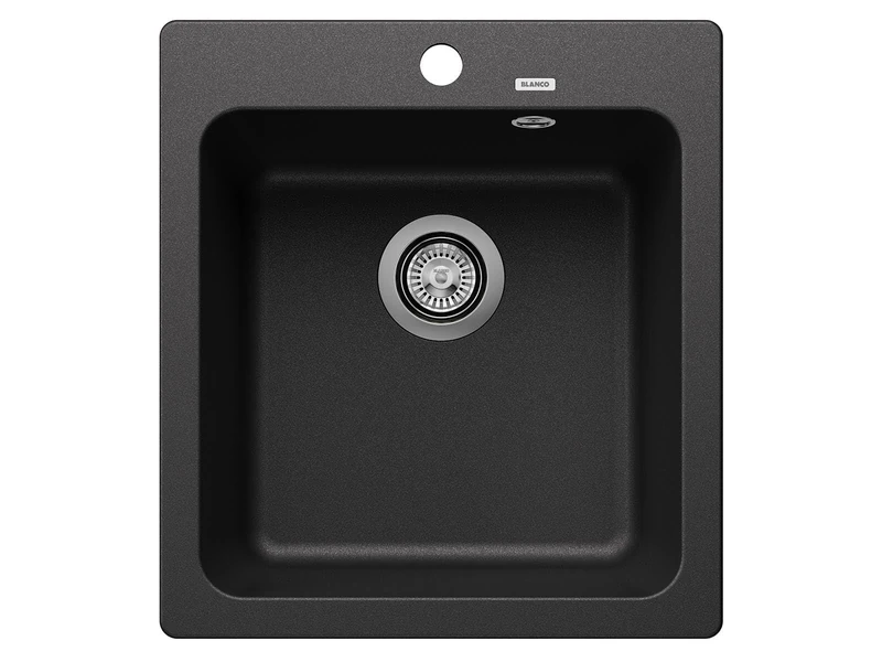 BLANCO NAYA 45 | SILGRANIT Sink in Anthracite | Installation Type: Inset Installation from Above | for 45 cm Wide Base cabinets | Spacious Bowl Volume | Easy-Care Surface | [46.5x51x21.2 cm] - Image 1