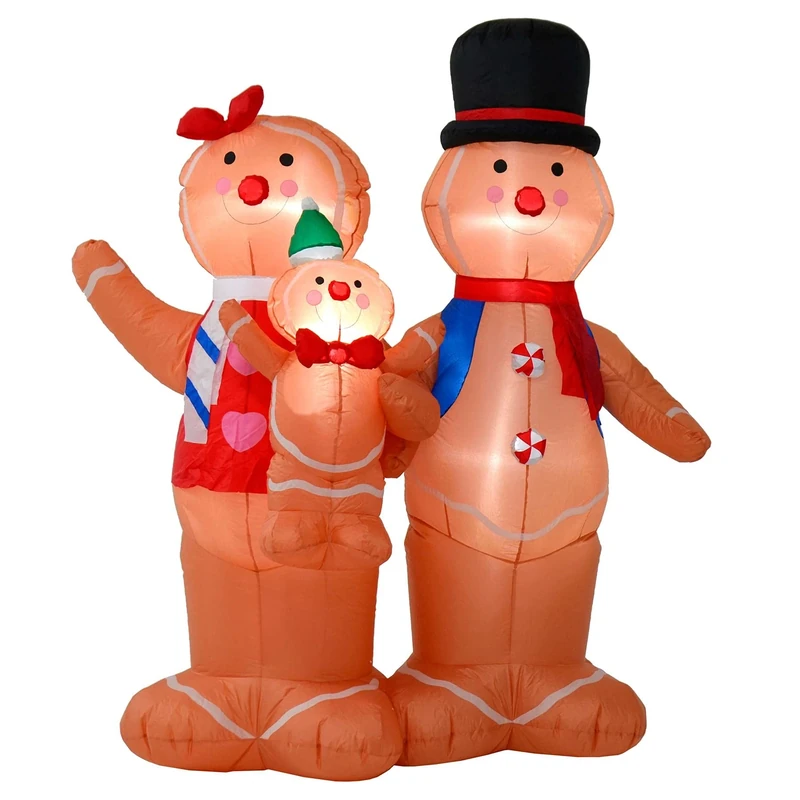 Mr Crimbo 6ft Inflatable Gingerbread Family