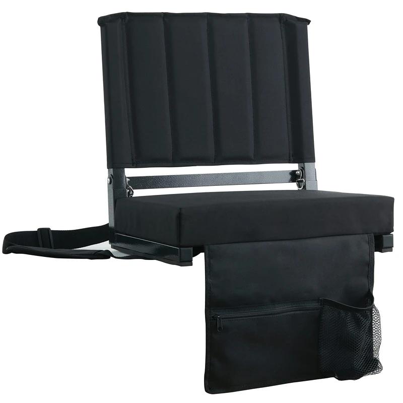 SPORT BEATS Stadium Seat for Bleachers with Back Support and Wide Padded Cushion Stadium Chair - Includes Shoulder Strap and Cup Holder - Image 1