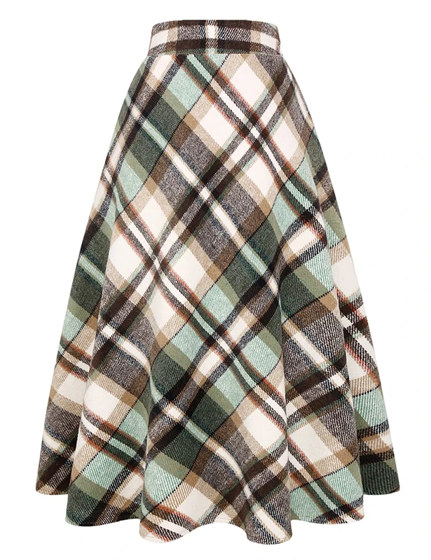 IDEALSANXUN Women's Classic Skirt, Long Green/New, M
