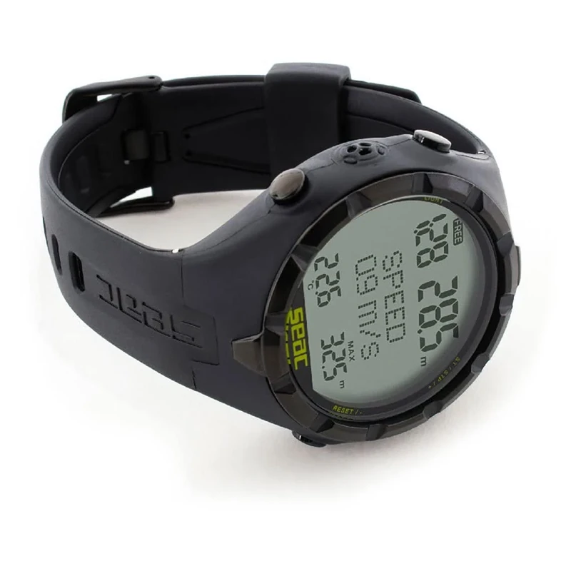 SEAC, Freedinving and Underwater Spearfishing Computer, Ultra Resistant Unisex-Adult, HR Black/Yellow, Standard