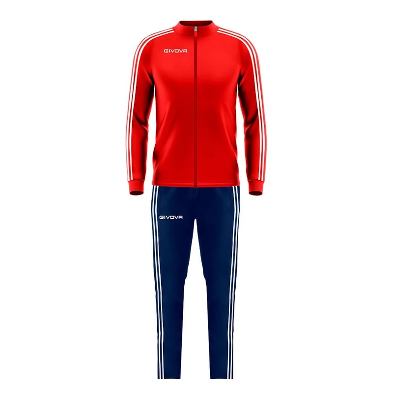 Givova Revolution Summer Jumpsuit, Rouge/bleu, XS
