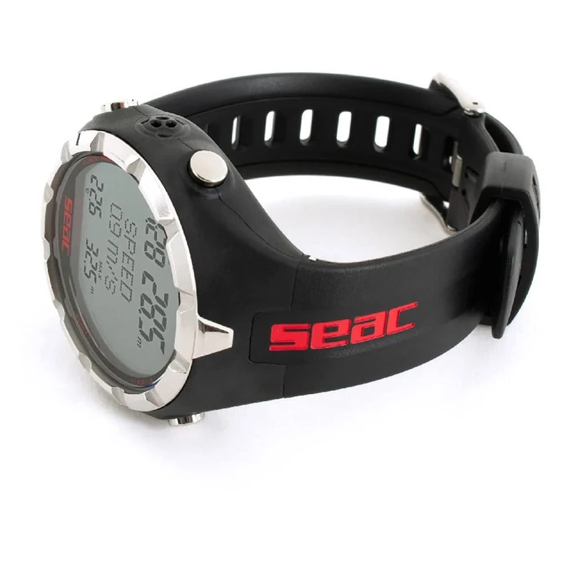 SEAC, Freedinving and Underwater Spearfishing Computer Unisex-Adult, Black/Red, Standard