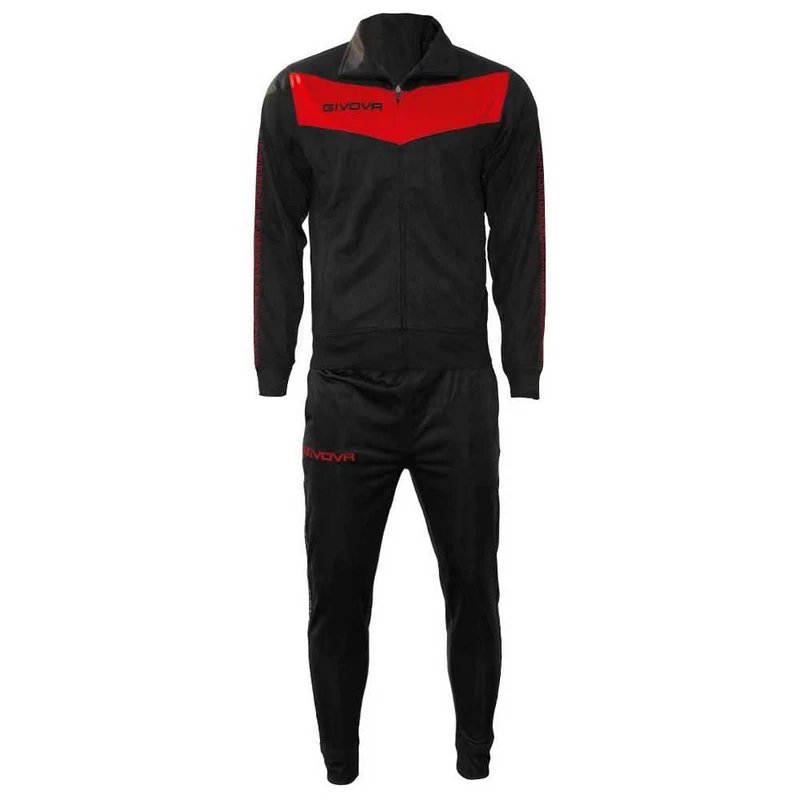Givova Unisex Visa-Band Passen, Schwarz/Rot, L