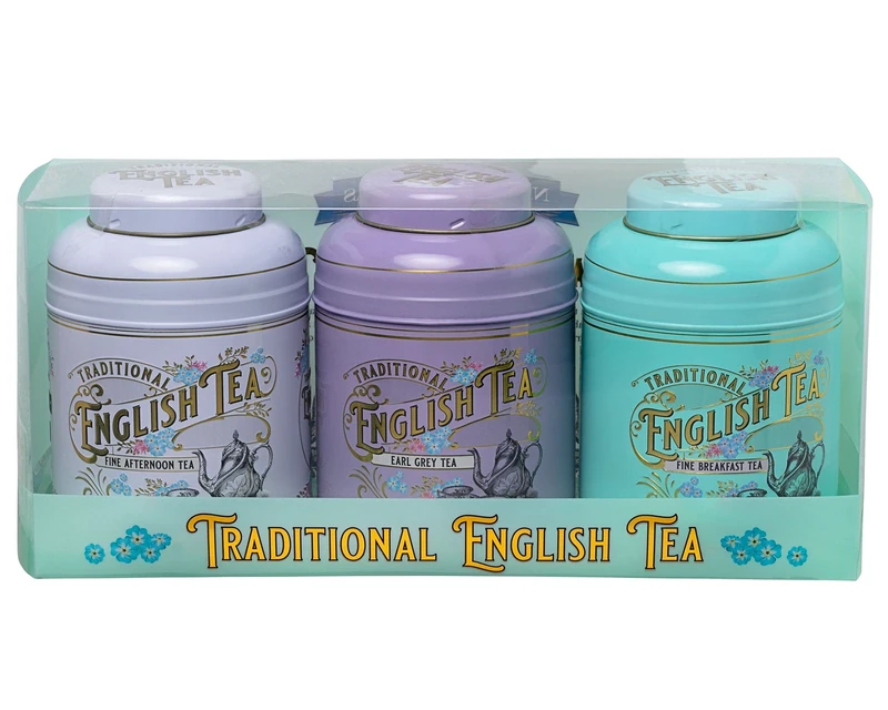 New English Teas Vintage Victorian Tea Caddy Gift Set with 240 Teabags