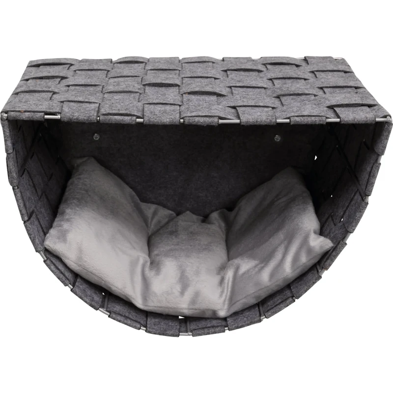 TRIXIE Frehi Wall Mount Cat Condo Set, 2 Condos and 2 Steps, Dark Gray