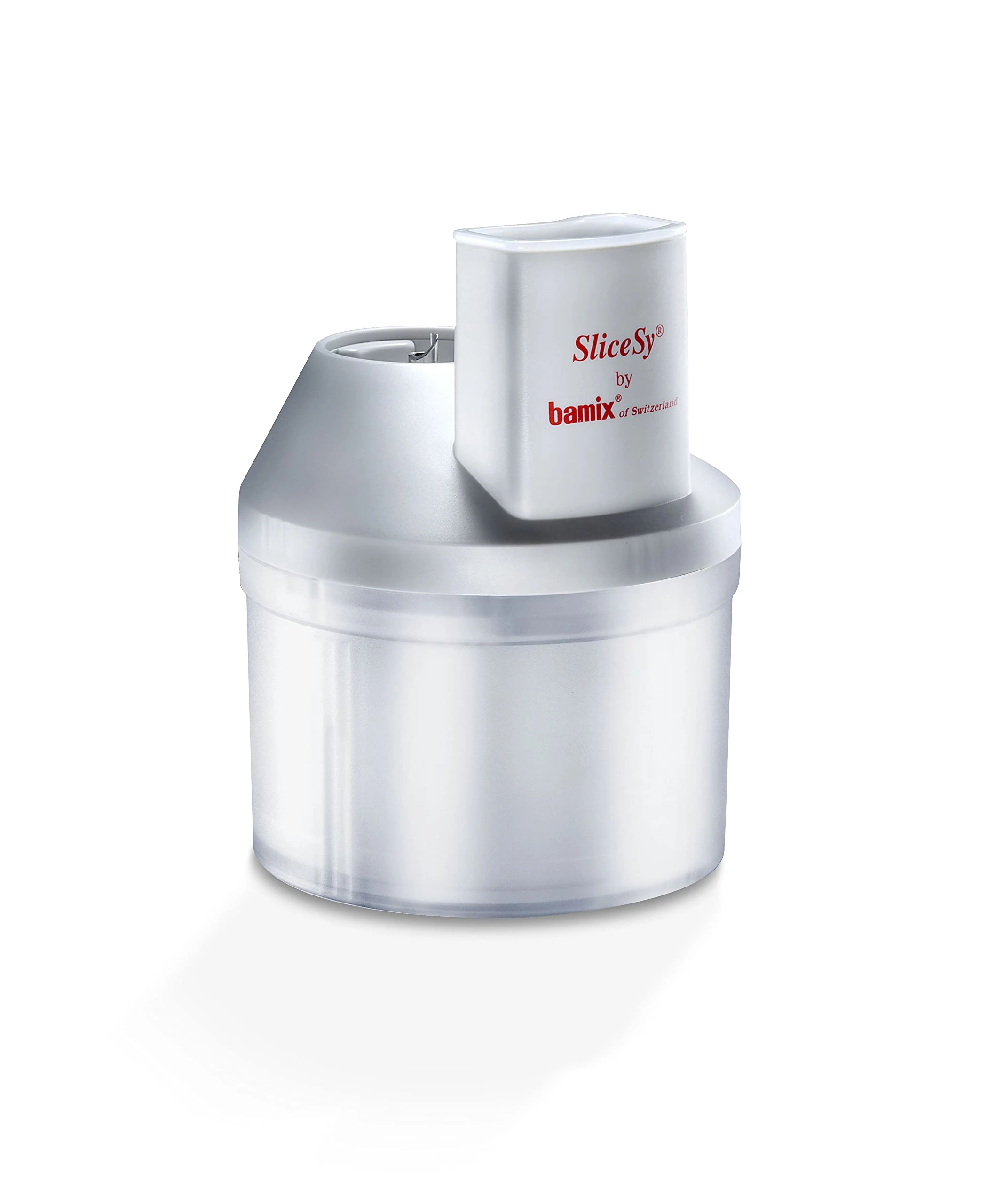 Vorgeschlagener Wert – bamix SliceSy Accessory for All bamix Stick Blenders with 180 Watts and Above, with 5 Blades, Multifunctional Food Processor for Slicing, Grinding, Chopping, Light Grey