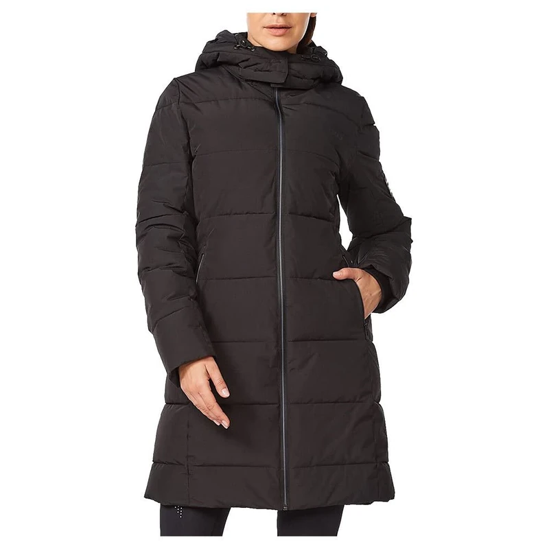 2XU Women's Utility Insulation Longline Jacket, Black/Black, M