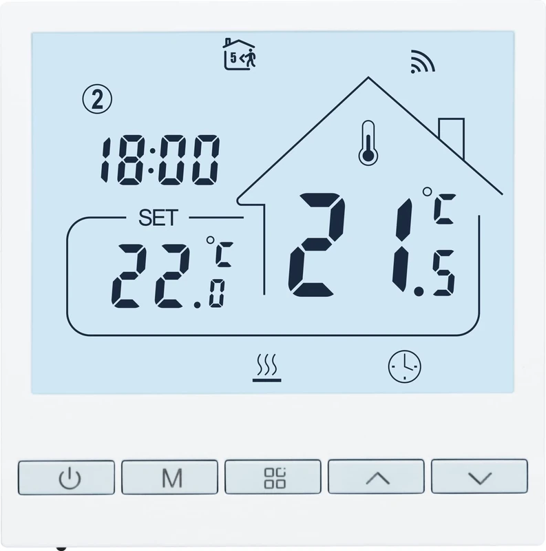 BEOK CONTROLS Smart Thermostat for Water-Based Underfloor Heating, Room Wifi Thermostat, Programmable Compatible with Alexa & Tuya App, 230V 3A, TOL47WIFI-WP