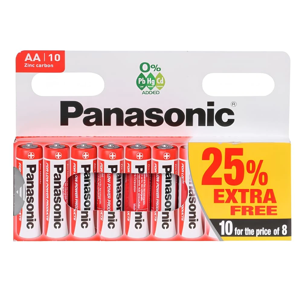 Panasonic Zinc Carbon 30 x AA & 20 x AAA Batteries Pack of 50