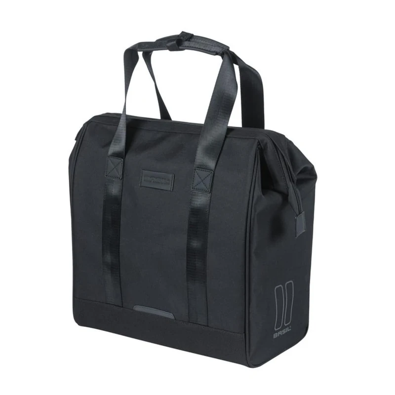 Basil Shopper Bag, Black, 34.5 x 19 x 35.5 cm