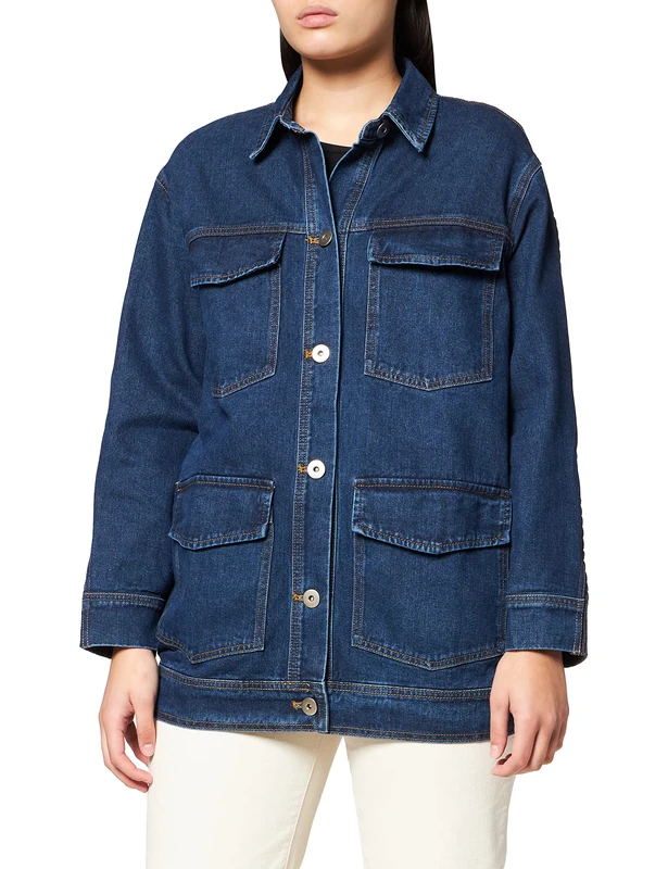 IPEKYOL Women's HIPS 3D Knitted Coa Coat, Blue, XS/S