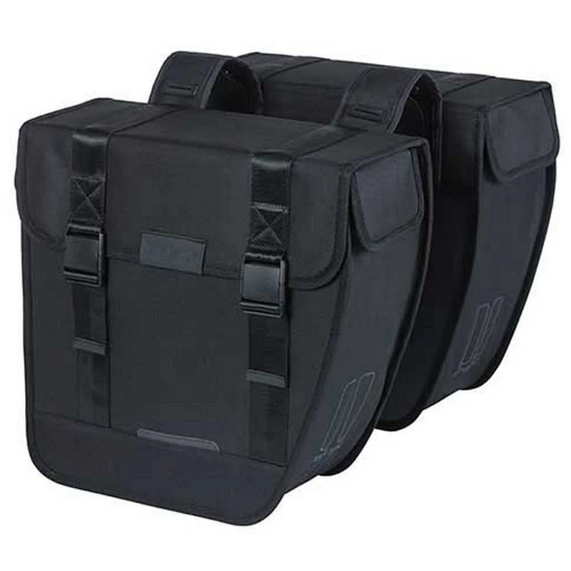 Basil Double Bicycle Bag Tour Black 28 litres