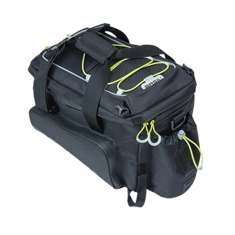 Basil Unisex - Adult Miles XL Pro Pannier Rack Bag, Black, Green, 31 x 23 x 20 cm