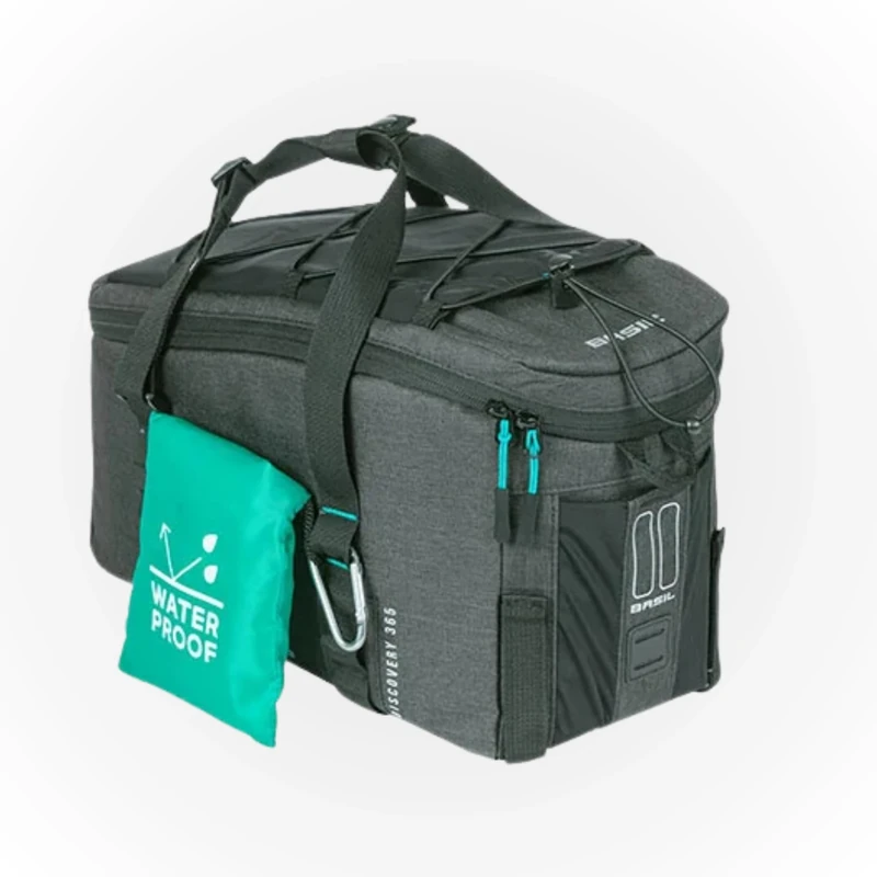 Basil Pannier Bag 9L Black Melee, 36x16x5x20cm, Bike Compatible, Motorcycle Pannier Bag