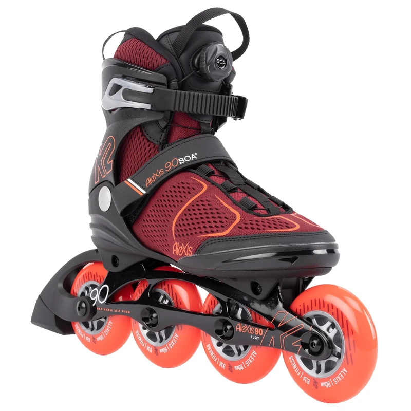 K2 Alexis 90 BOA 30G0817.1.1.090 Women's Inline Skates Burgandy Orange
