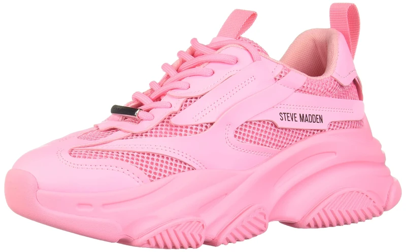 Steve Madden Women's Possession Sneaker, Hot Pink, 6.5 UK