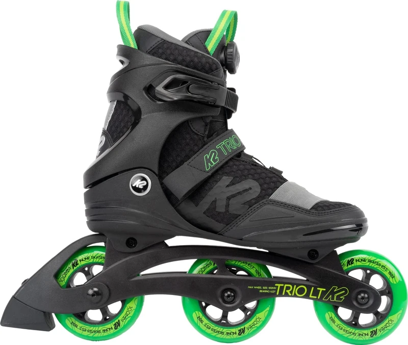 K2 Trio LT 100 30G0301.1.1.115 Unisex Inline Skates Black/Green