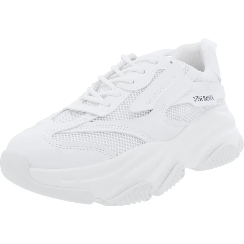 Steve Madden Women's Possession Sneaker, White, 4 UK