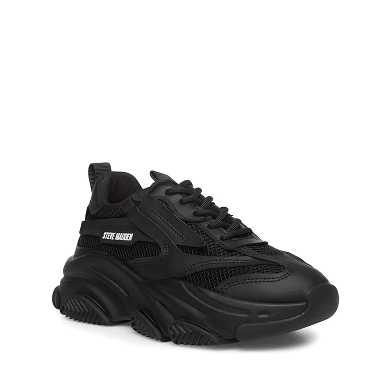 Steve Madden Women's Possession Sneaker, Black, 6 UK