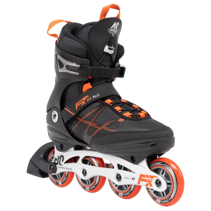 K2 F.I.T. 80 ALU Inline Skate 2023 black/red, 44