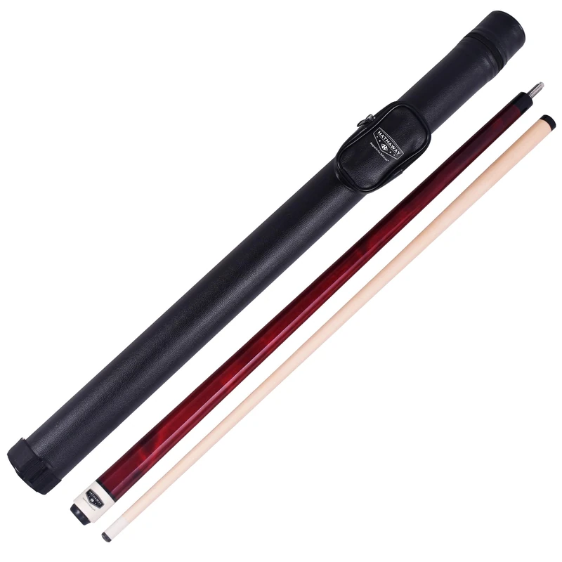 Hathaway Conquest 58-in Maple Pool and Billiard Cue and Case Set - Red