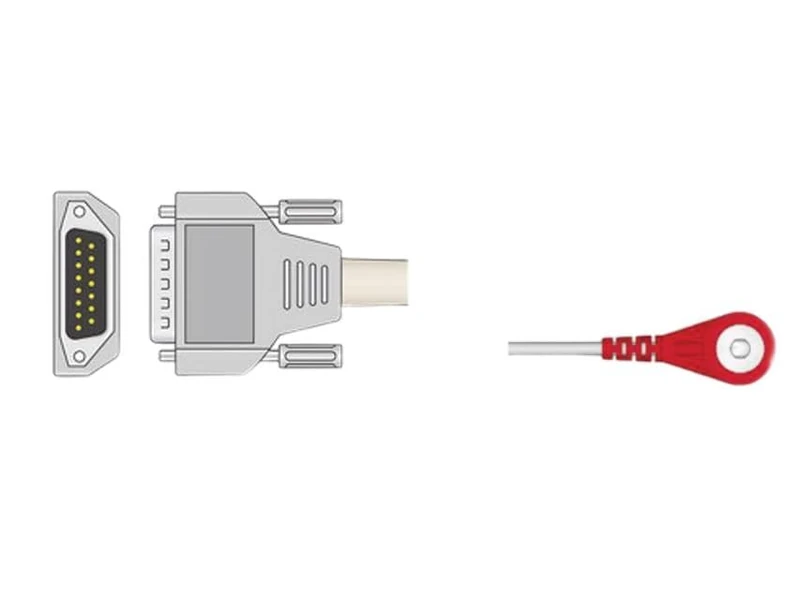 ECG PATIENT CABLE 2,2 m - snap - compatible Biocare, Edan, Nihon, others - Image 1