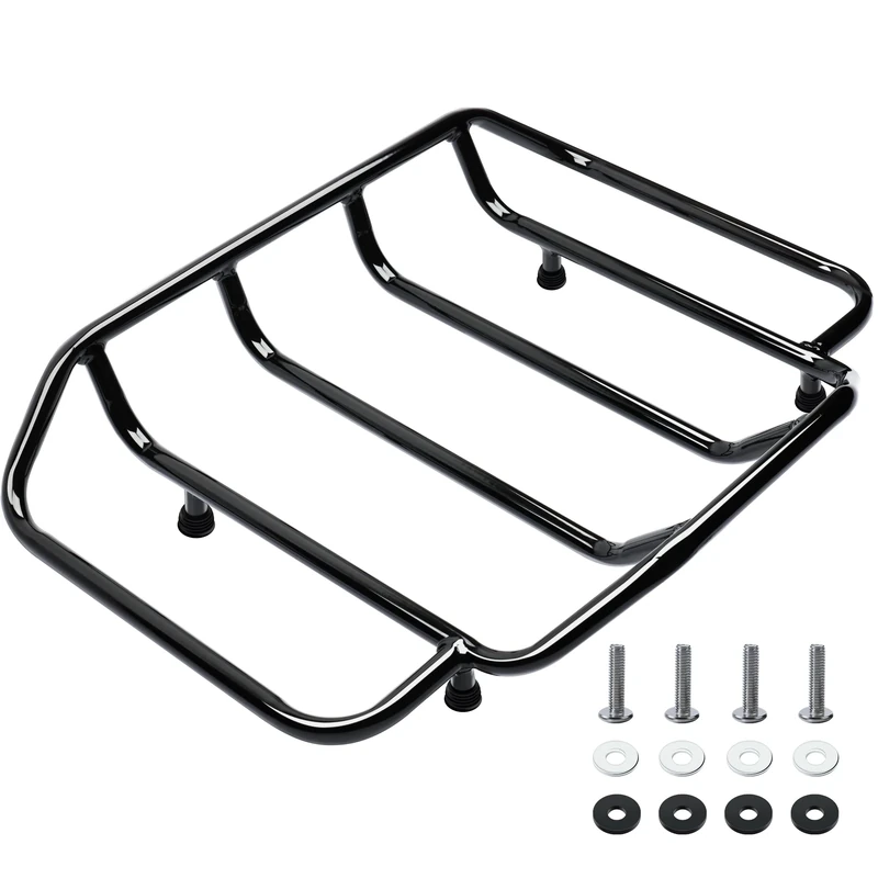 MoKitDora Touring Tour-Pak Luggage Rack Trunk Rail Top Compatible for Harley 1984-up Street Electra Road Glide King Ultra Limited, Black