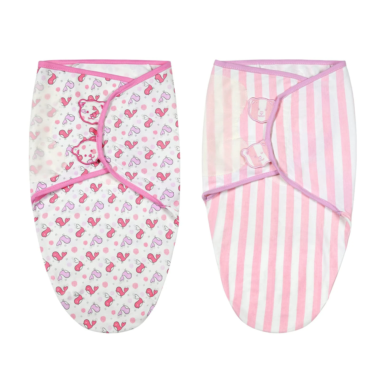 Vicloon Baby Swaddle Wrap, 2Pcs Swaddle Blankets, Newborn Swaddle Blanket Wrap, Organic Cotton Baby Blanket Wrap for Baby 4-6 Months 14-18lbs