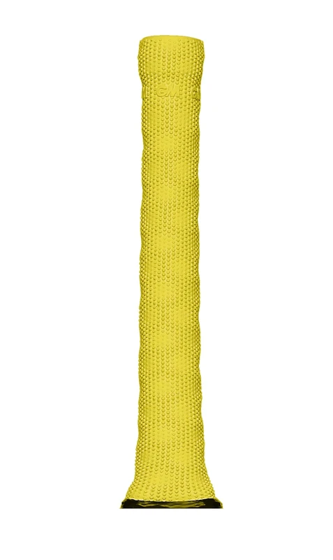 GM | Cricket Bat Grips | Deep 3D HEX Pattern for Comfortable Enhanced Hold | Premium Rubber | Suitable for Virtually All Handle Sizes - 12" Long | 12 Pack | Yellow | Gunn & Moore