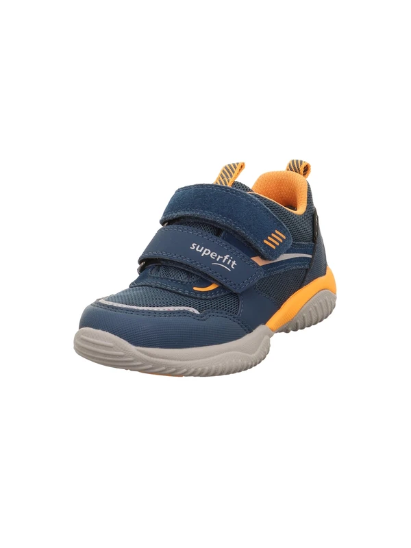 Superfit Boy's Storm Gore-Tex Sneaker, Blau/Orange 8030, 2.5 UK
