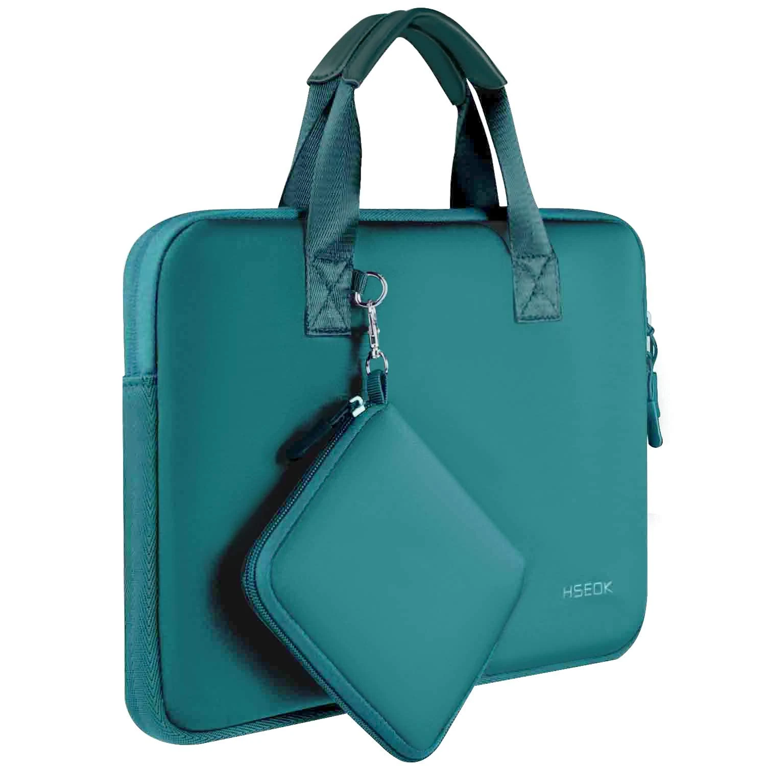 HSEOK 12.9 13 inch Elastic Laptop Case with Small Pouch Compatible with 13 inch MacBook Air M3/M2/M1, Mac Pro M2/M1, iPad 13 12.9, XPS 13 and Most 12.9-13 inch Notebooks Tablets Chromebooks -D02E01