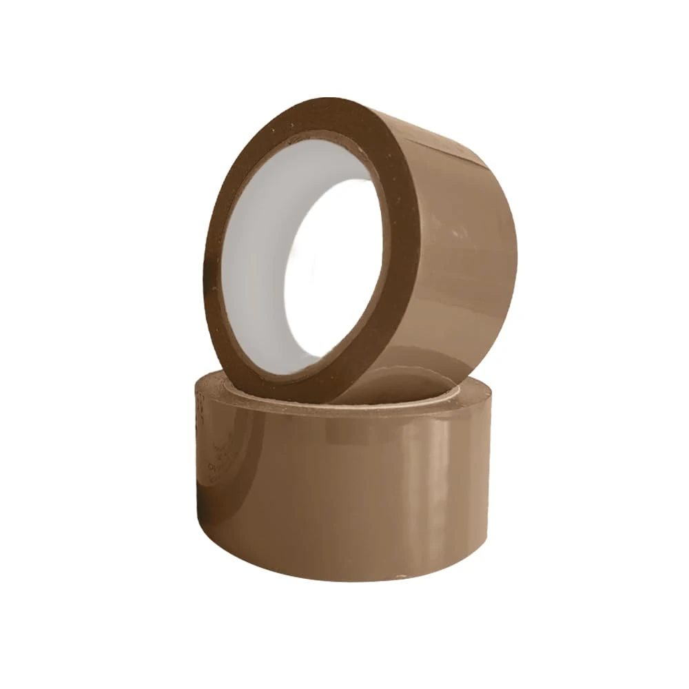 ARVO Brown Packing Tape 2 Rolls with Low Noise (48mm x 60m) - Durable Parcel Sealing Tape for Packing Boxes, Secure Packaging for Moving House