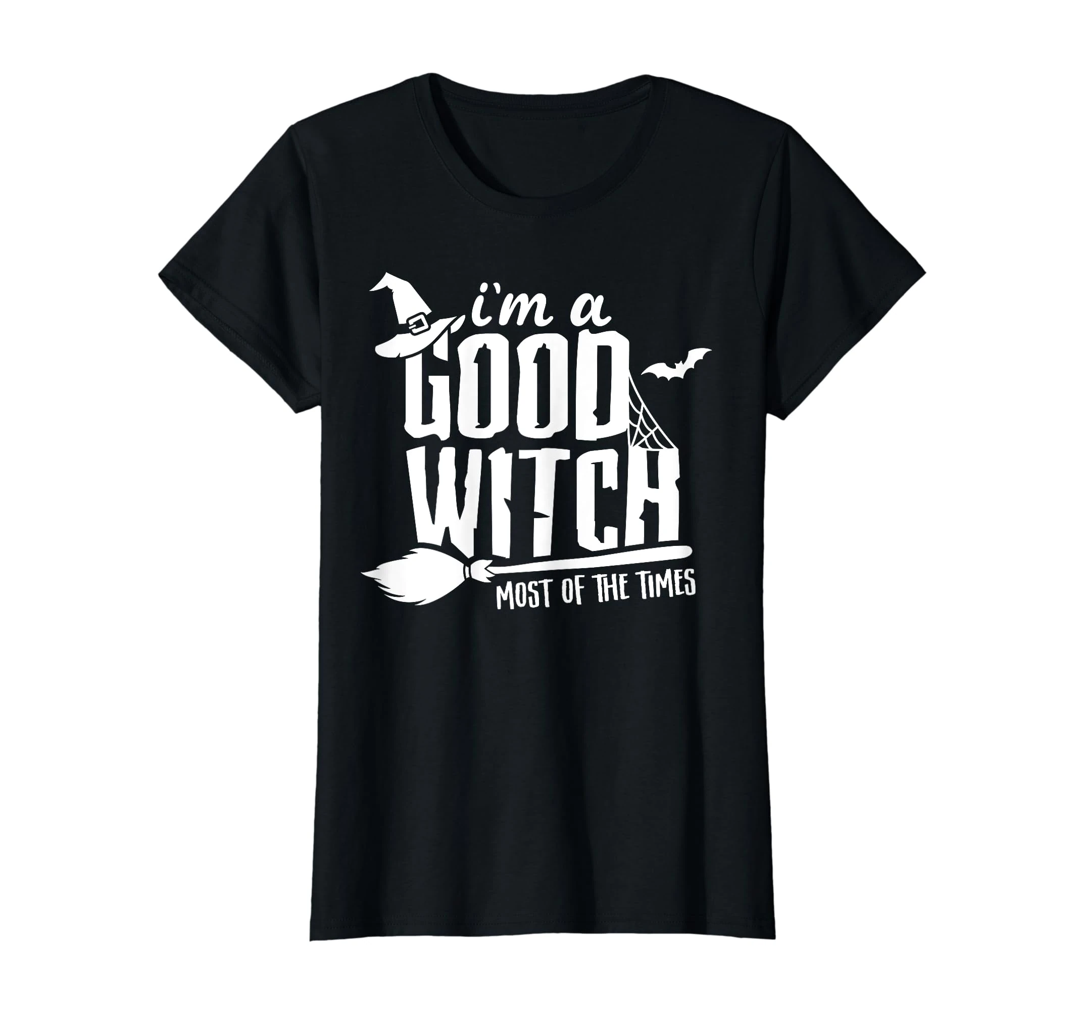 Good Witch Most Of The Time Funny Halloween Women Girls T-Shirt