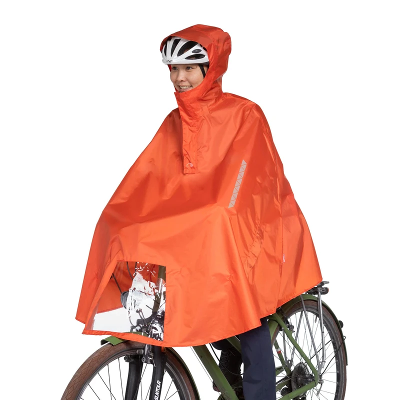 Tatonka Bike Poncho, Waterproof Bicycle Poncho with Hood, Viewing Window for Bicycle Light, Reflectors and Hands, Available in Three Sizes (S/M/L) - Image 1